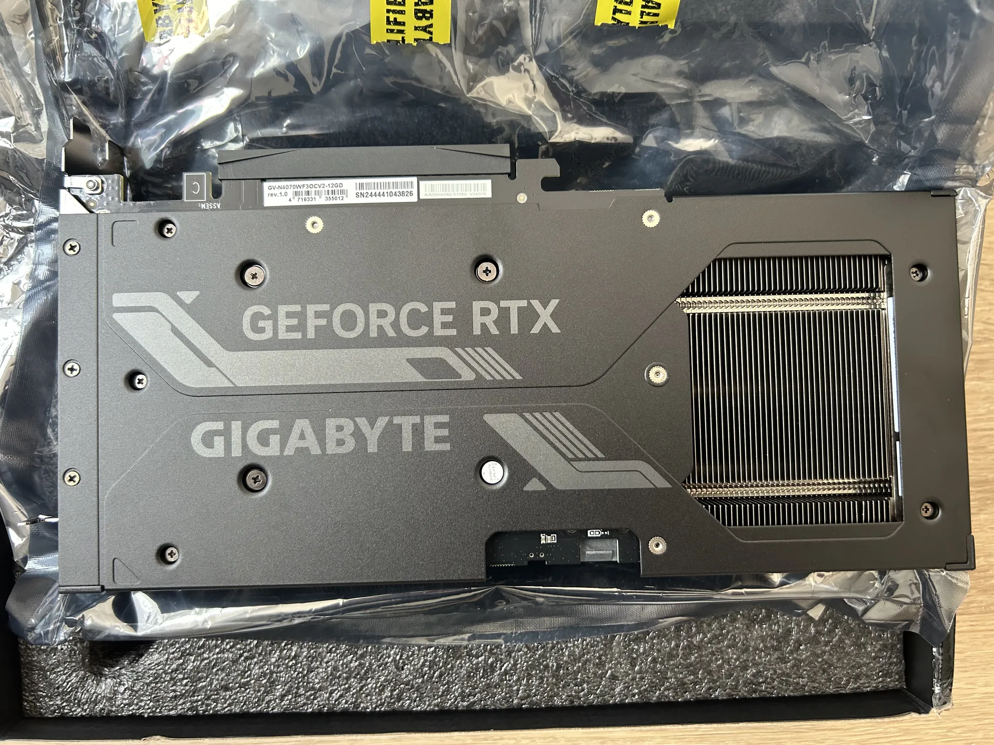 Motherboard with SSD inserted