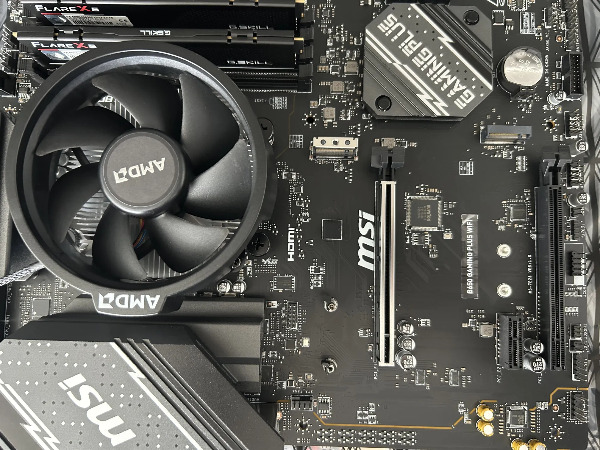 Motherboard with cover plate removed