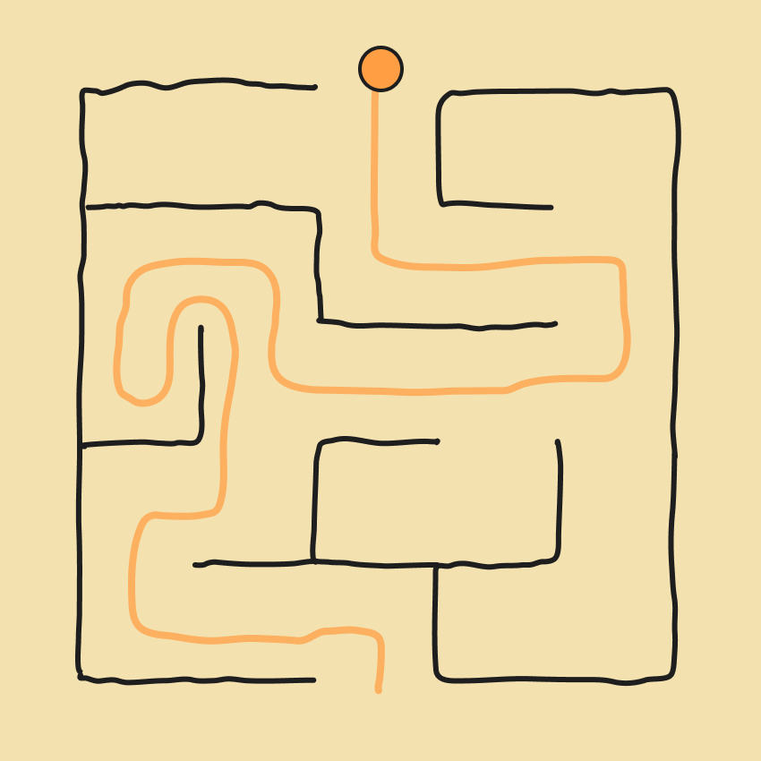 Example Maze - Solved