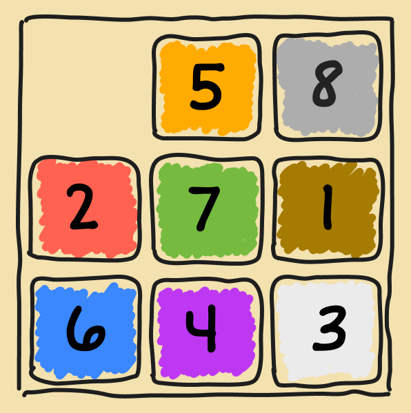 8-Puzzle - Example move with random walk